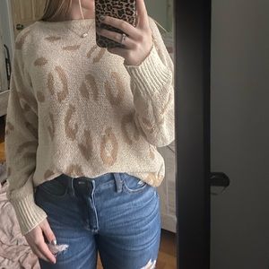 Shein cheetah sweater size small